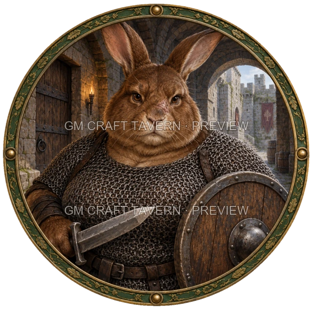 Grom Redcliff - Fighter top-down token preview