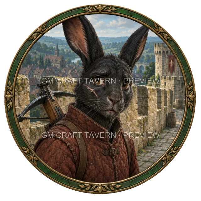 Besha Redcliff - Fighter top-down token preview