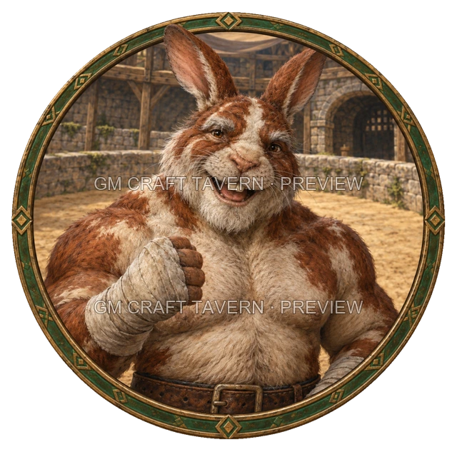 Morga Redcliff - Fighter top-down token preview
