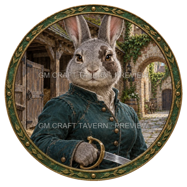 Grom Clearwell - Fighter top-down token preview