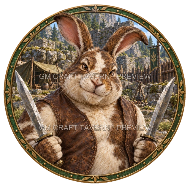 Durg Clearwell - Fighter top-down token preview