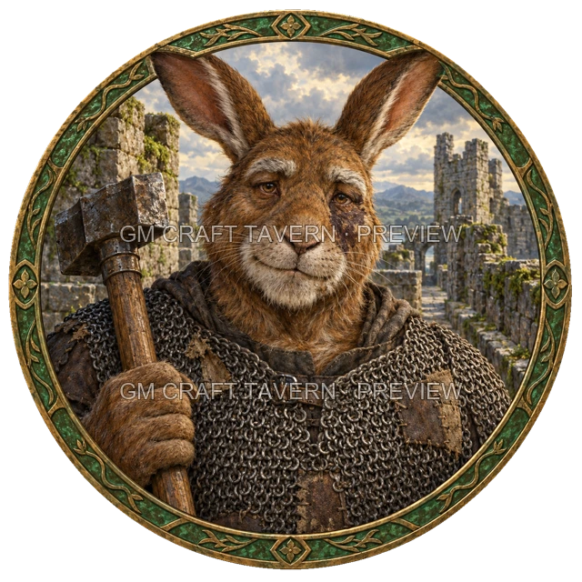 Morga Clearwell - Fighter top-down token preview