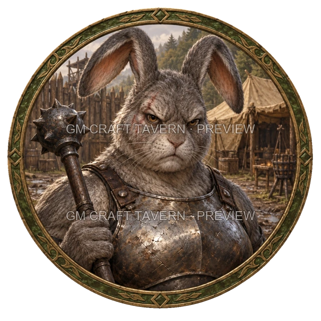 Brutal Mercenary top-down token preview