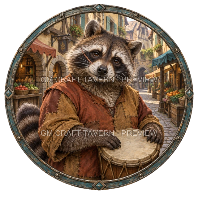 Morga Stonebrook - Bard top-down token preview