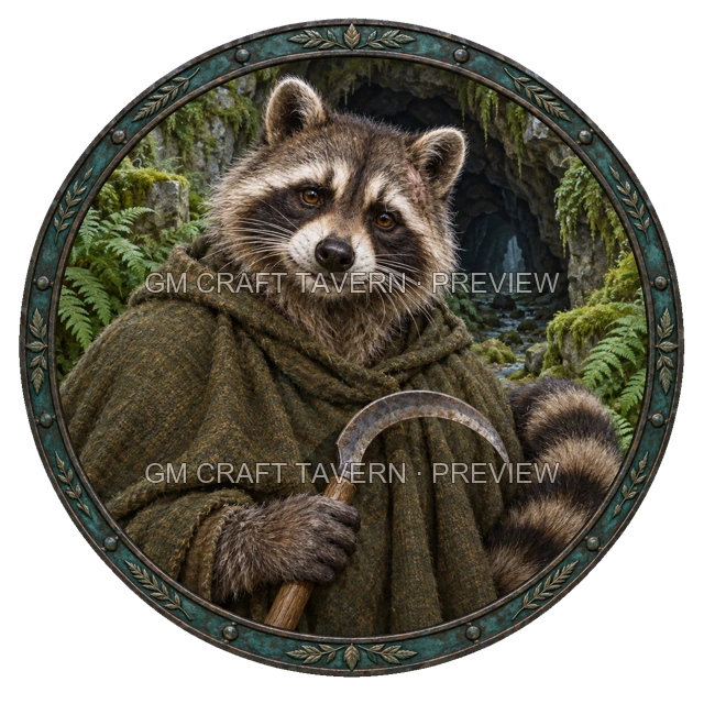 Morga Reedvale - Druid top-down token preview