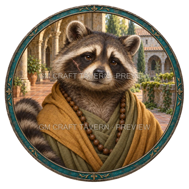 Besha Ashfield - Monk top-down token preview