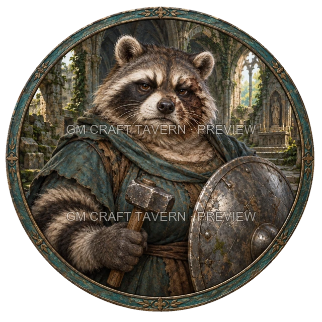 Grom Mossridge - Paladin top-down token preview