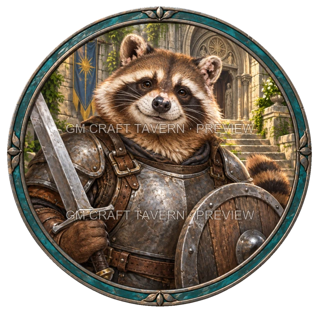 Raccoonfolk Character Tokens product preview 2