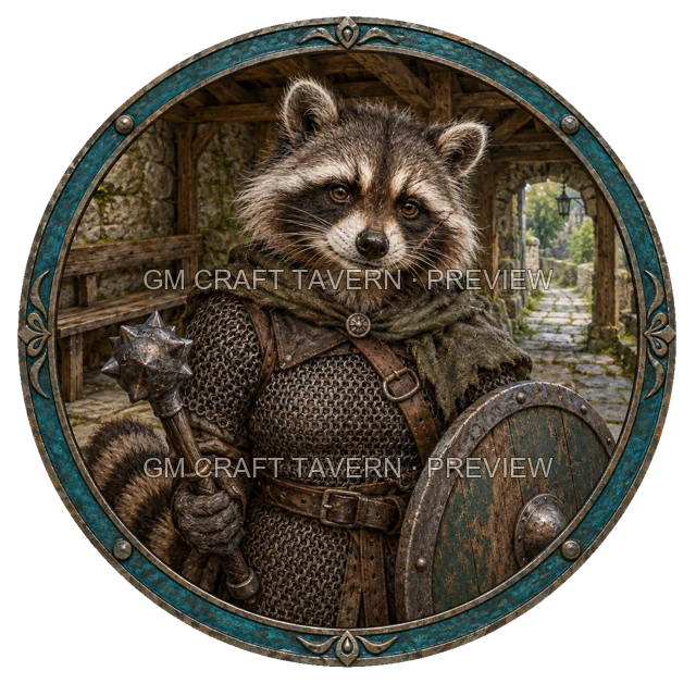 Urdan Mossridge - Paladin top-down token preview