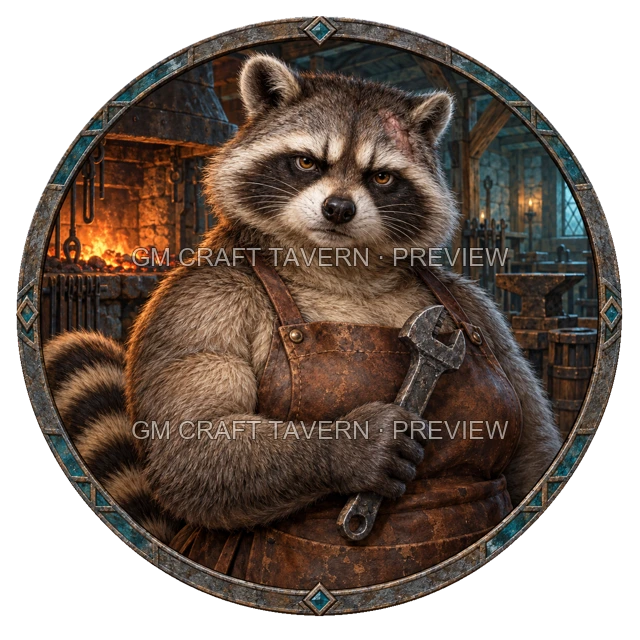 Grom Birchhaven - Artificer top-down token preview
