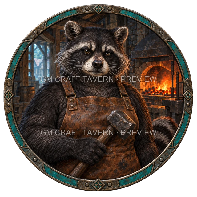 Grom Westmere - Blacksmith top-down token preview