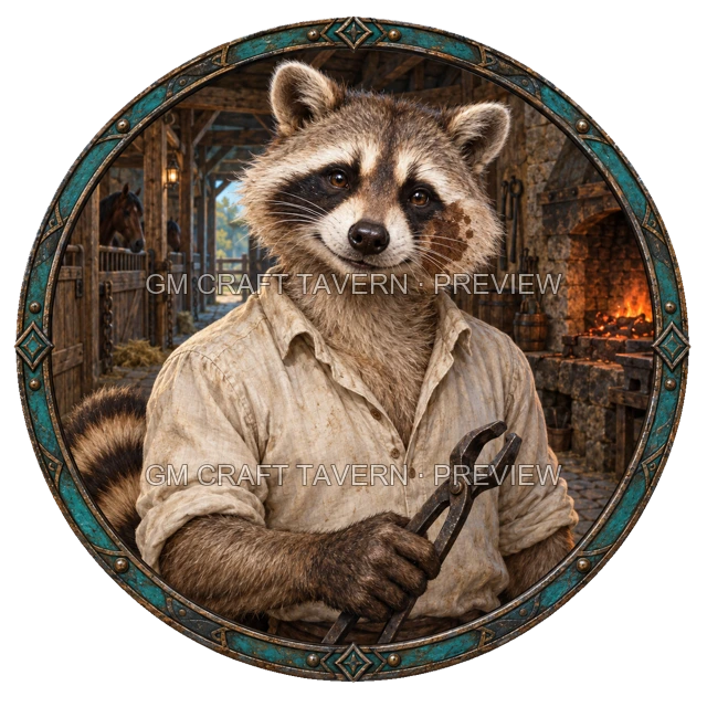 Varka Westmere - Blacksmith top-down token preview