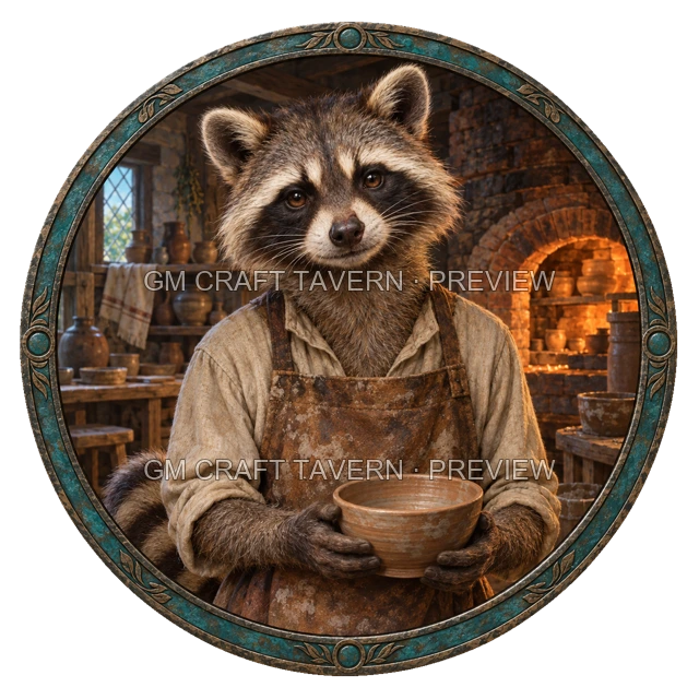 Besha Oakbend - Craftsperson top-down token preview