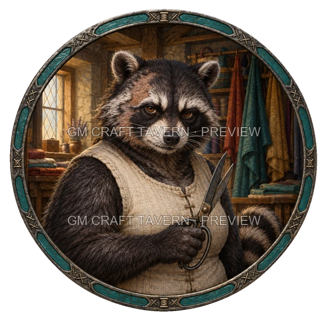 Durg Oakbend - Craftsperson top-down token preview