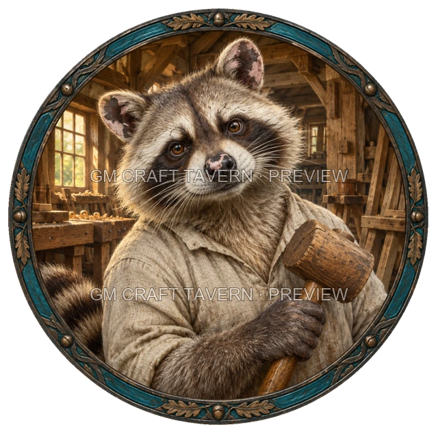Morga Oakbend - Craftsperson top-down token preview