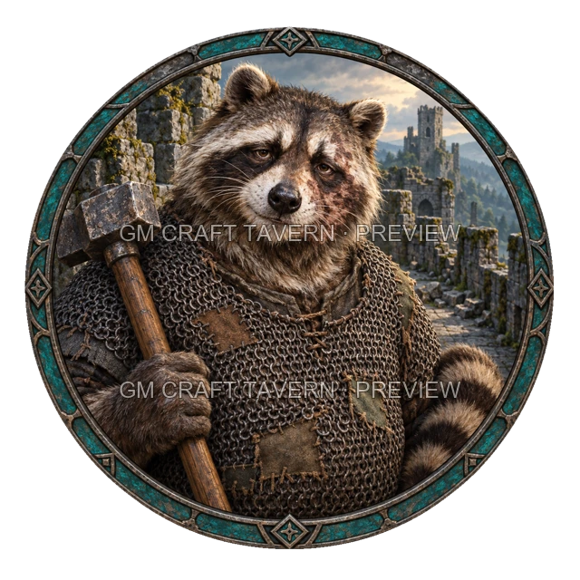 Morga Clearwell - Fighter top-down token preview