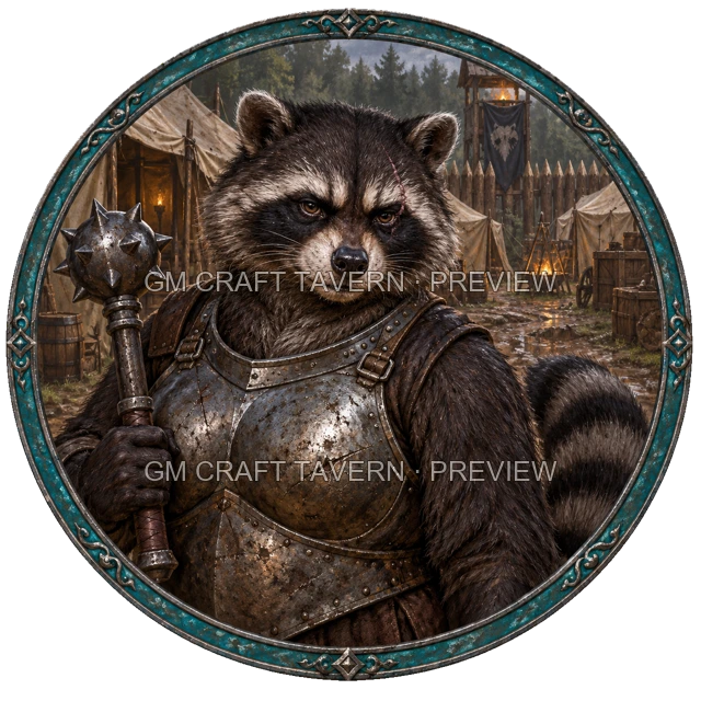 Brutal Mercenary top-down token preview
