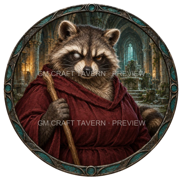 Cult Priest top-down token preview