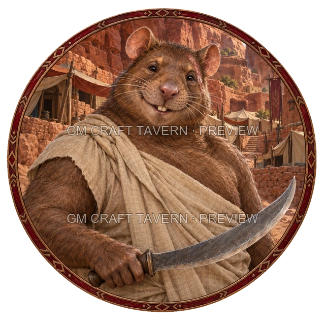 Aperçu du token vu du dessus de Varka Stonebrook - Barbare