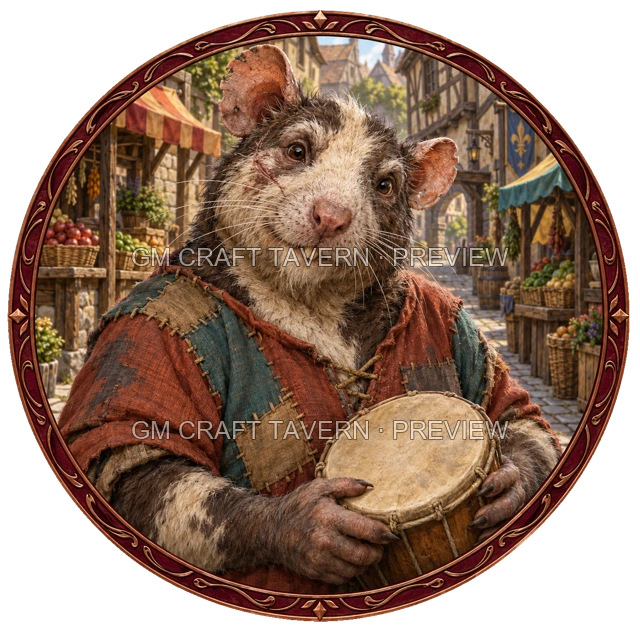 Aperçu du token vu du dessus de Morga Stonebrook - Barde