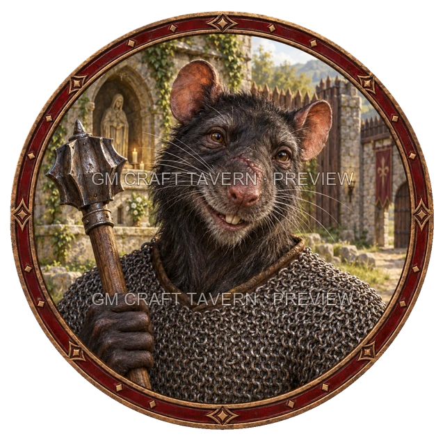 Aperçu du token vu du dessus de Varka Reedvale - Clerc