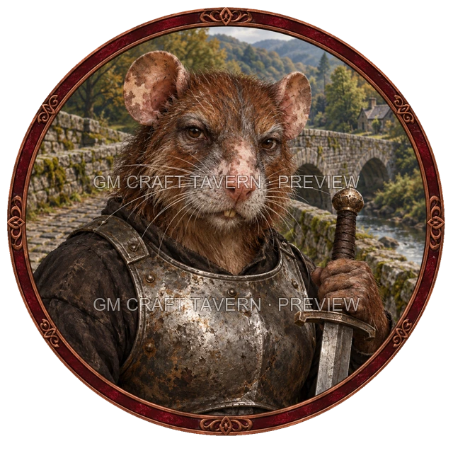 Aperçu du token vu du dessus de Urdan Ashfield - Guerrier
