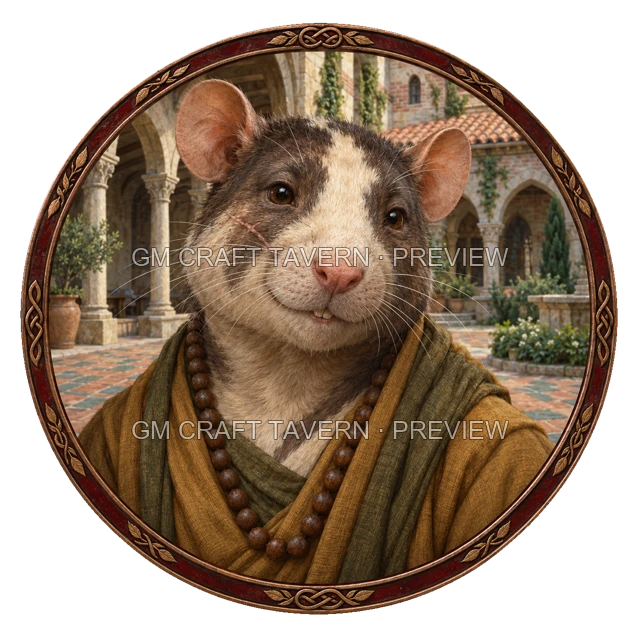 Aperçu du token vu du dessus de Besha Ashfield - Moine