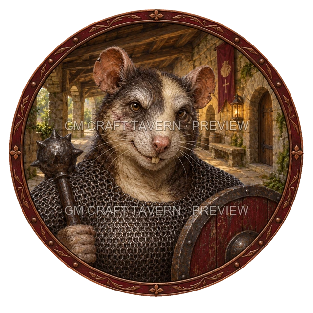 Aperçu du produit Tokens de personnages ratfolk 4