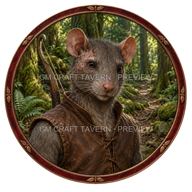 Aperçu du token vu du dessus de Besha Mossridge - Rôdeur