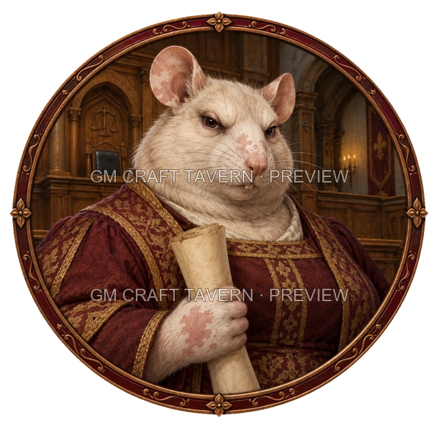 Grom Oakbend - aperçu de token de noble vu du dessus
