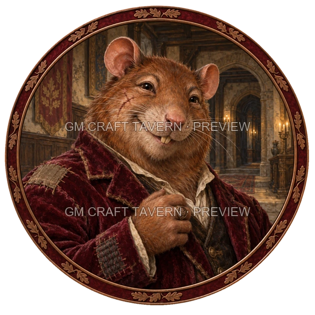 Varka Oakbend - aperçu de token de noble vu du dessus