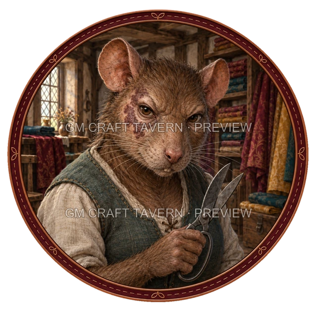Durg Oakbend - aperçu de token d’artisan vu du dessus