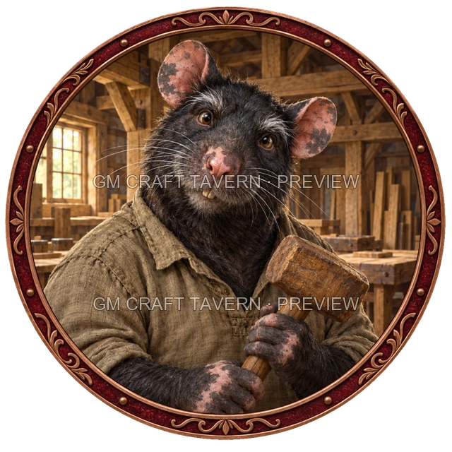 Morga Oakbend - aperçu de token d’artisan vu du dessus