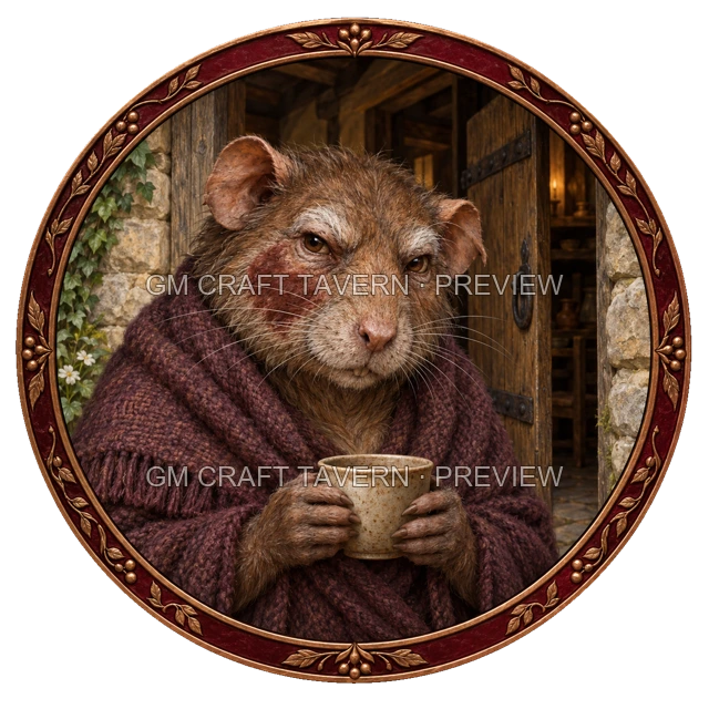 Urdan Deepgrove - aperçu de token de villageois vu du dessus