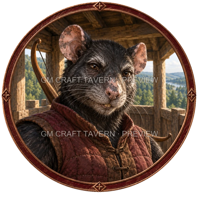 Urdan Redcliff - aperçu de token de combattant vu du dessus