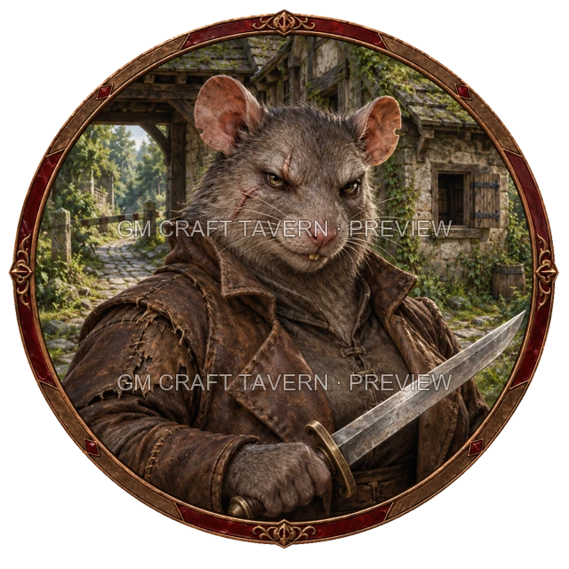 Aperçu de token de capitaine bandit vu du dessus