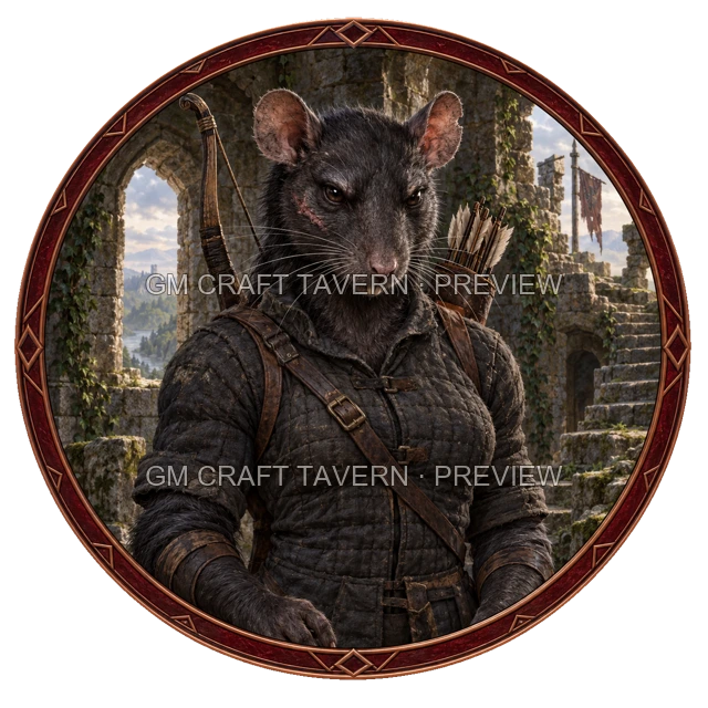 Aperçu de token d’archer ennemi vu du dessus