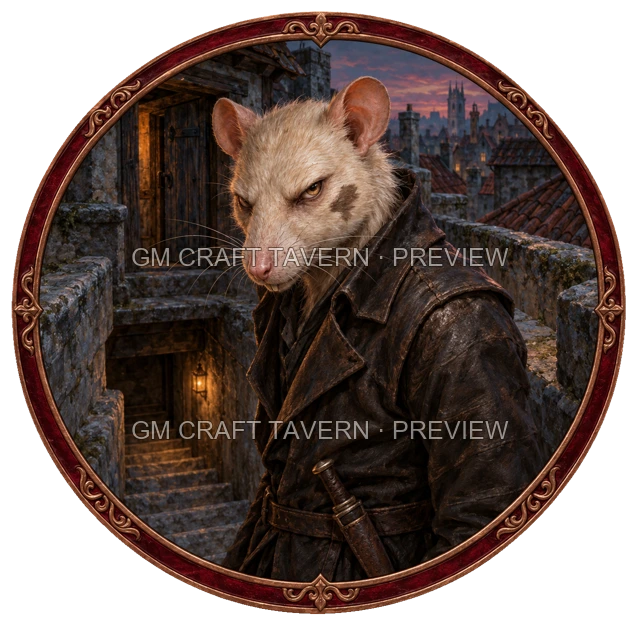 Aperçu de token d’assassin vu du dessus
