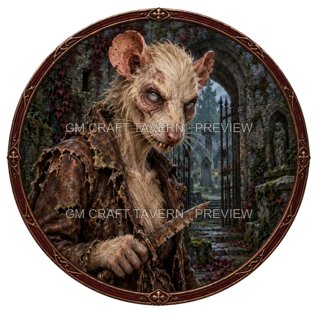 Aperçu de token de bandit mort-vivant vu du dessus