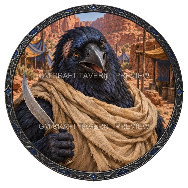 Aperçu du token vu du dessus de Varka Stonebrook - Barbare