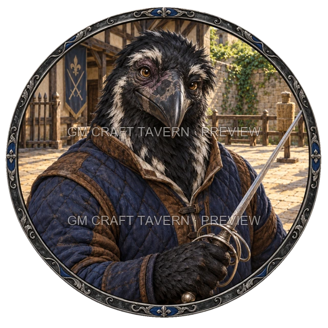 Aperçu du token vu du dessus de Varka Ashfield - Guerrier
