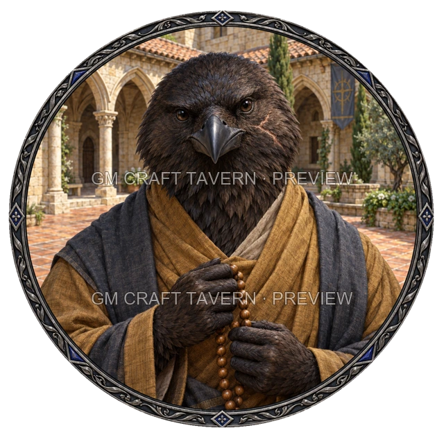 Aperçu du token vu du dessus de Besha Ashfield - Moine
