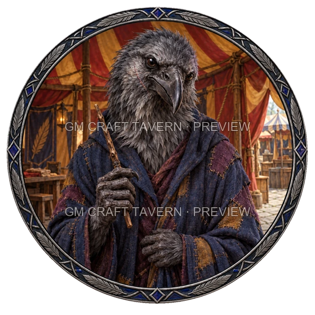 Aperçu du token vu du dessus de Morga Ironwell - Magicien