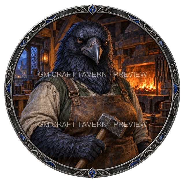 Aperçu du token vu du dessus de Grom Westmere - Forgeron
