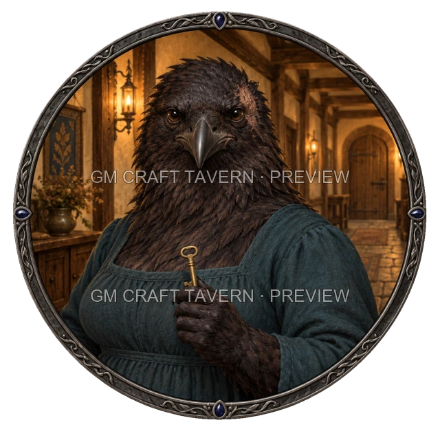 Durg Westmere - aperçu de token d’aubergiste vu du dessus
