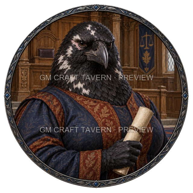 Grom Oakbend - aperçu de token de noble vu du dessus