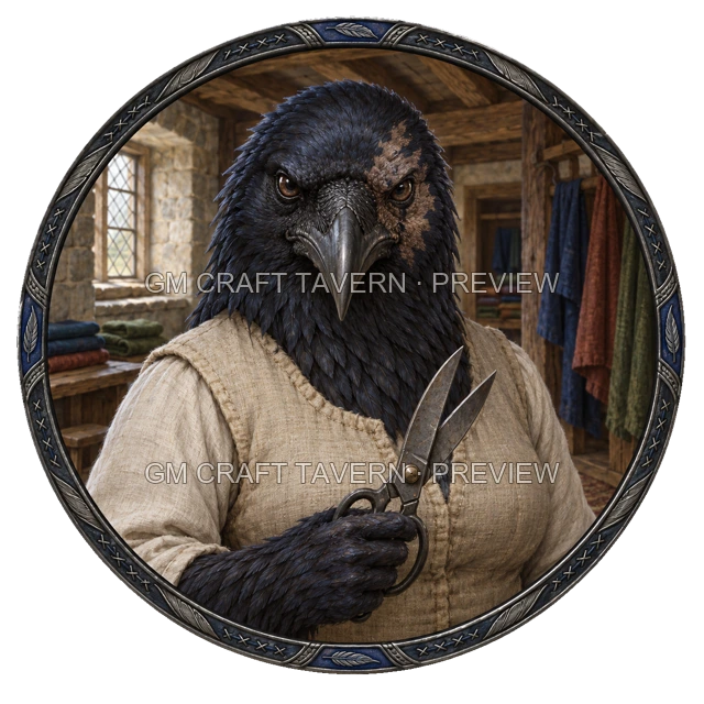 Durg Oakbend - aperçu de token d’artisan vu du dessus