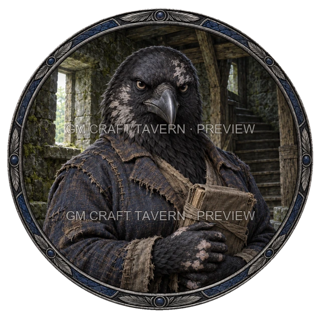 Durg Hillward - aperçu de token de paria vu du dessus