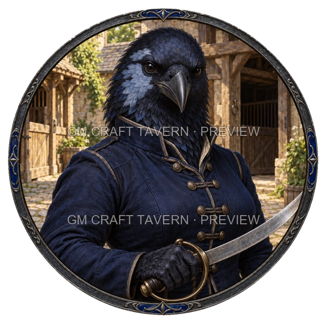 Aperçu du produit Tokens de personnages gens-corbeaux 3
