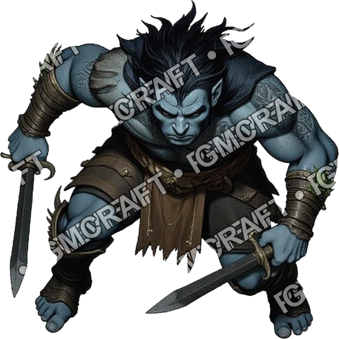 1 A Fierce Triton Warrior With Pale Blue Skin Dual Wielding Short Swords Tpdn 1159 1 Created By Rpgbot 11 05 top-down token preview